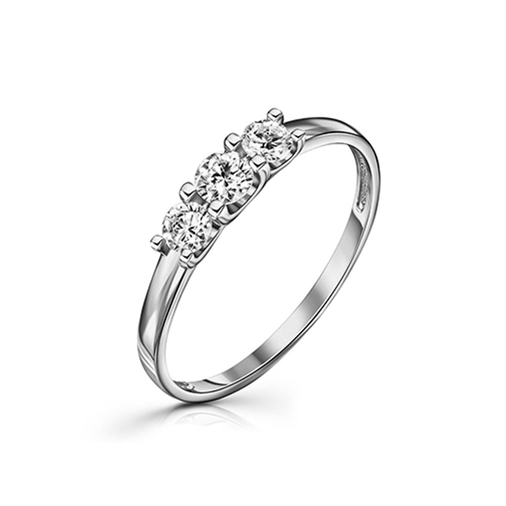 Inel din argint  cu pietre Cubic Zirconia Incolor