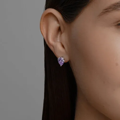 Cercei Pusete din argint cu Cubic Zirconia Liliachiu