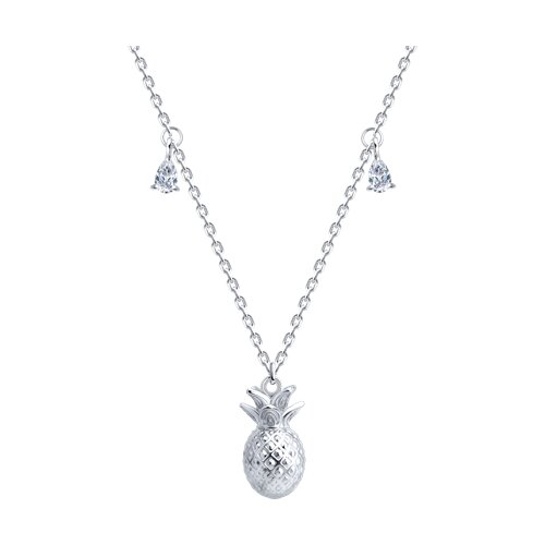 Colier din argint  cu pietre Cubic Zirconia Incolor