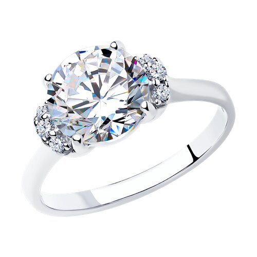 Inel din argint  cu pietre Cubic Zirconia Incolor