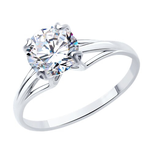 Кольцо из серебра с камнями Фианит