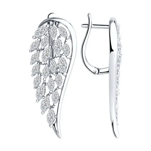Cercei din argint cu Cubic Zirconia Incolor