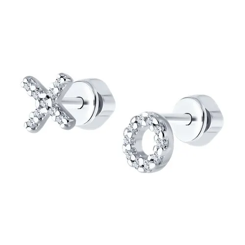 Cercei Pusete din argint cu Cubic Zirconia Incolor
