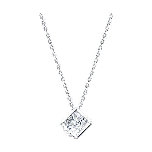 Colier din argint  cu pietre Cubic Zirconia Incolor