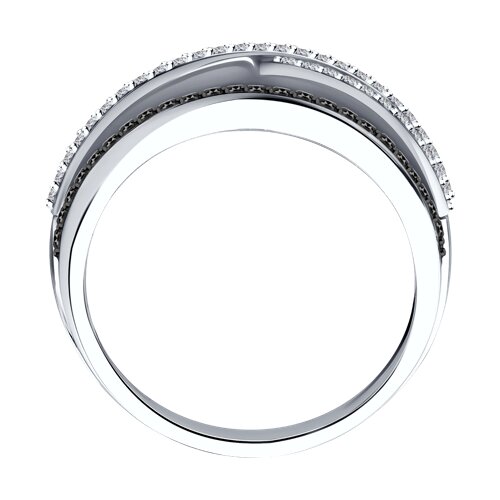 Inel din aur alb cu pietre Diamant, Diamant negru