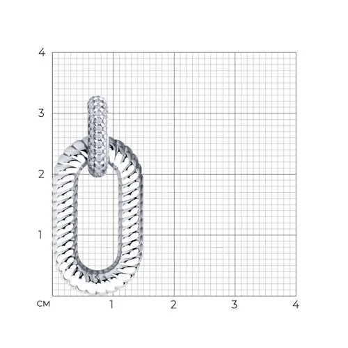 Pandantiv din argint cu Cubic Zirconia Incolor