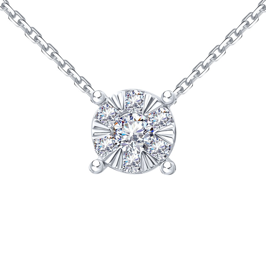 Colier din aur alb cu Diamant