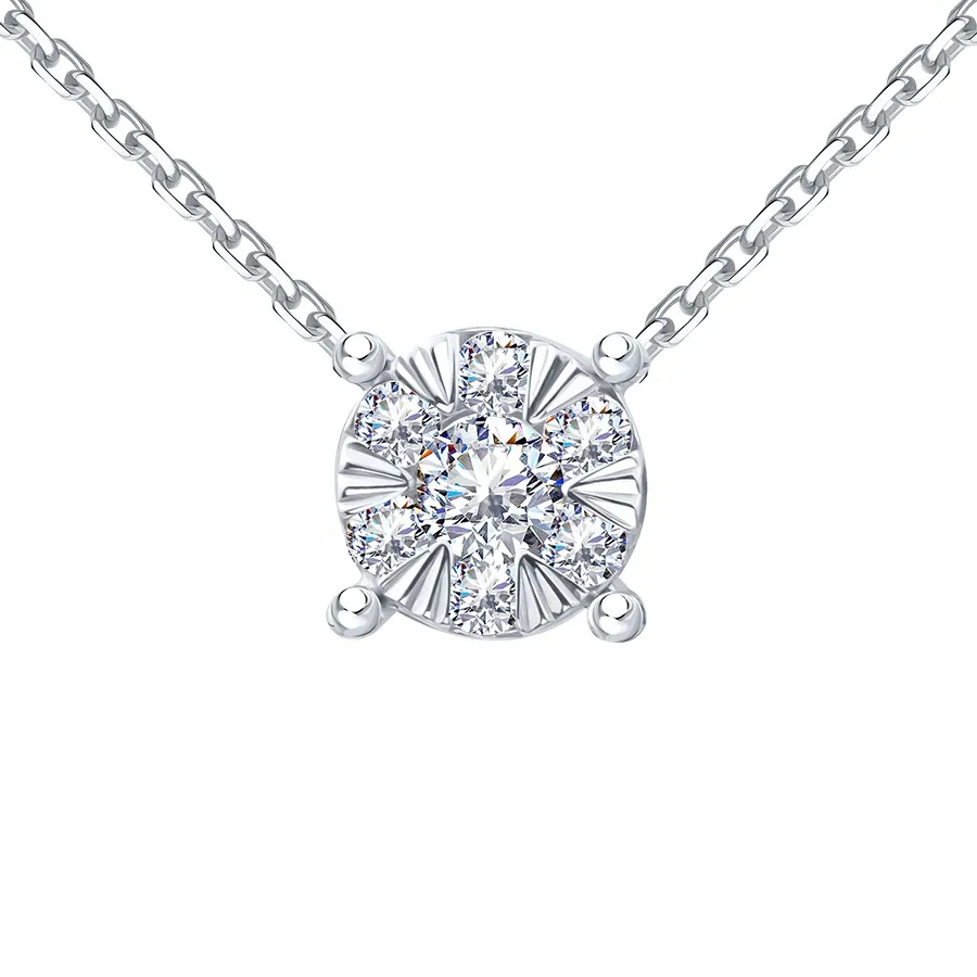 Colier din aur alb cu Diamant
