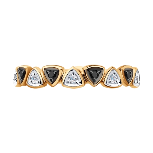 Inel din aur roșu cu pietre Diamant, Diamant negru