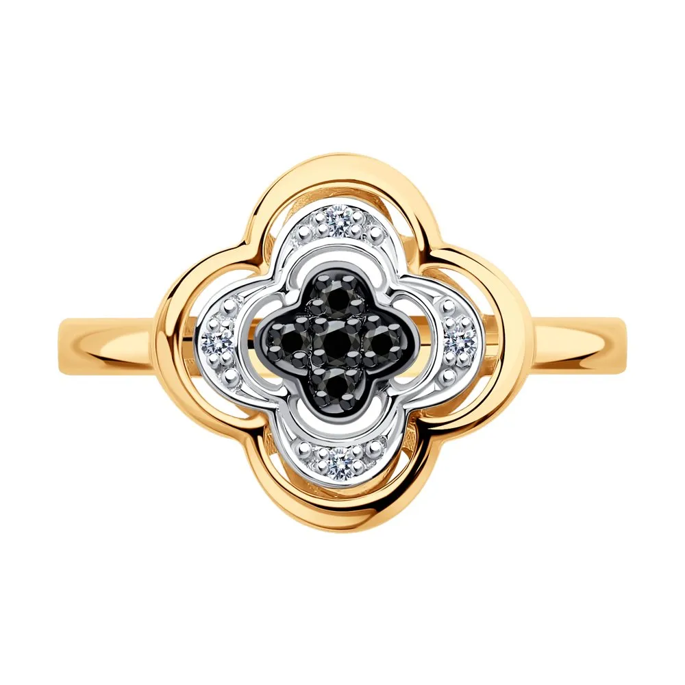 Inel din aur roșu cu Diamant, Diamant negru