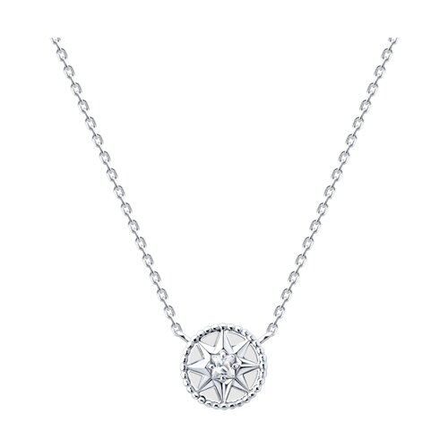 Colier din argint  cu pietre Cubic Zirconia Incolor, Emailare