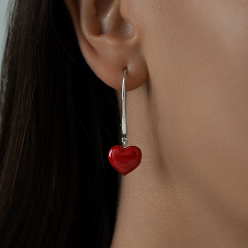 Cercei Suspendați din argint  cu pietre Emailare