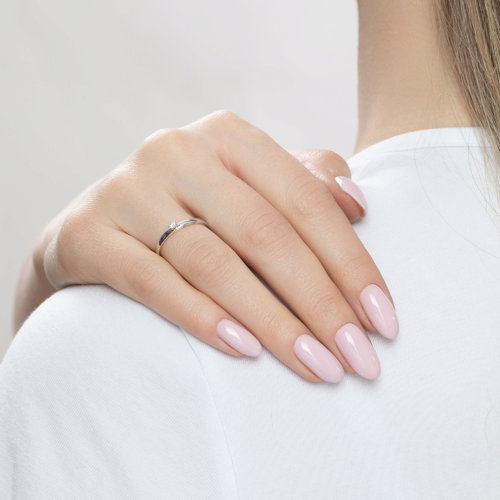 Inel din aur alb și roșu cu pietre Diamant