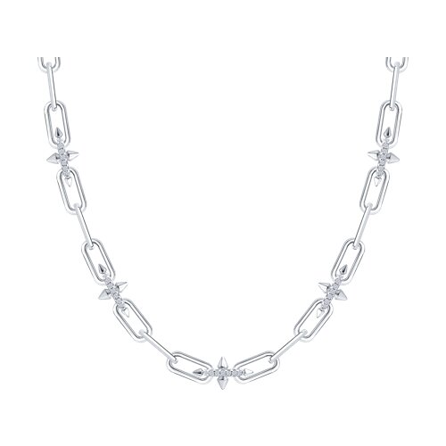 Colier din argint  cu pietre Cubic Zirconia Incolor