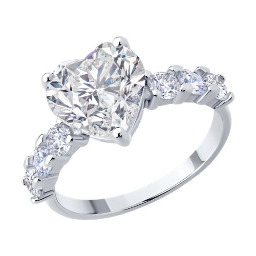 Inel din argint  cu pietre Cubic Zirconia Incolor