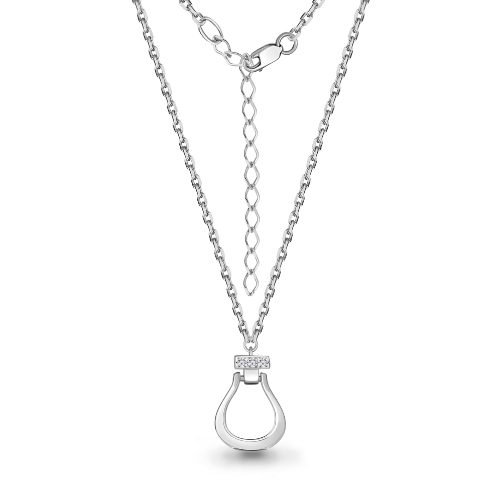 Colier din argint  cu pietre Cubic Zirconia Incolor