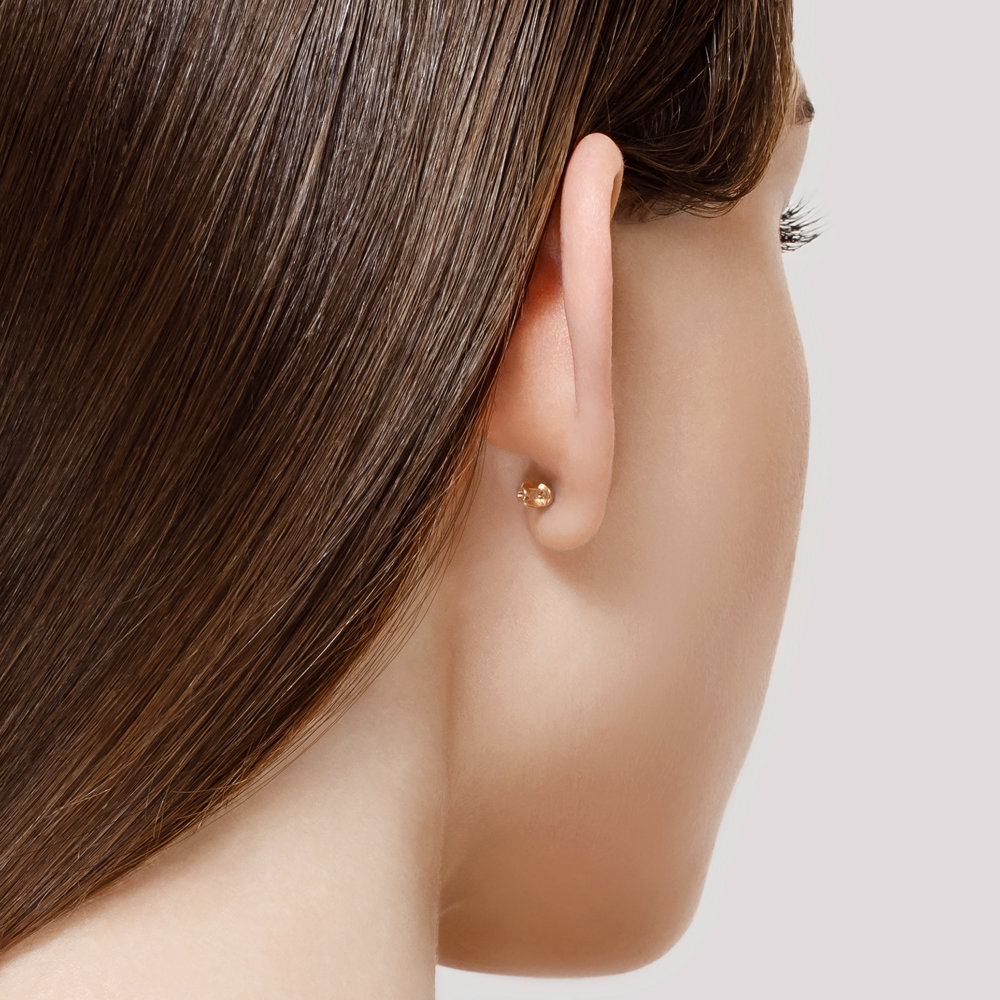 Серьги Пусеты из красного золота без камней