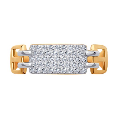 Inel din aur roșu cu pietre Cubic Zirconia Incolor