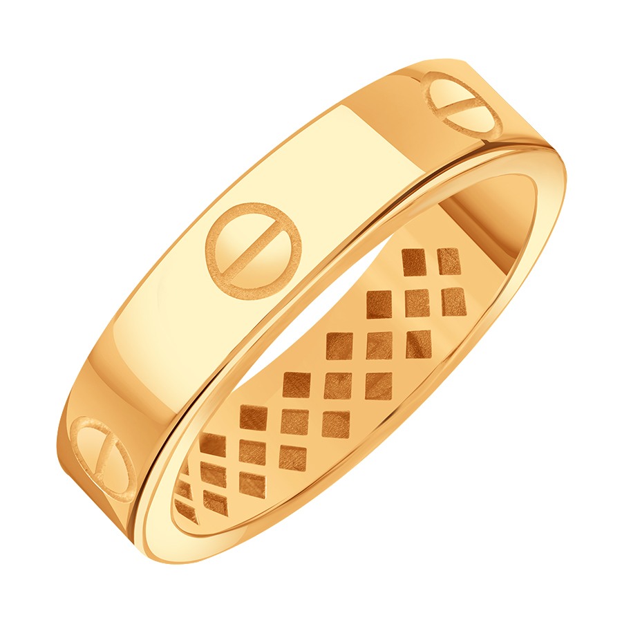 Inel din aur roșu fără pietre