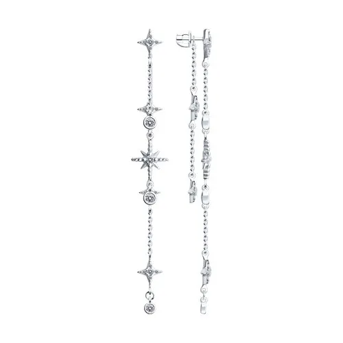 Cercei Pusete din argint cu Cubic Zirconia Incolor