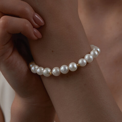 Brățară din aur roșu cu pietre Perla Albă