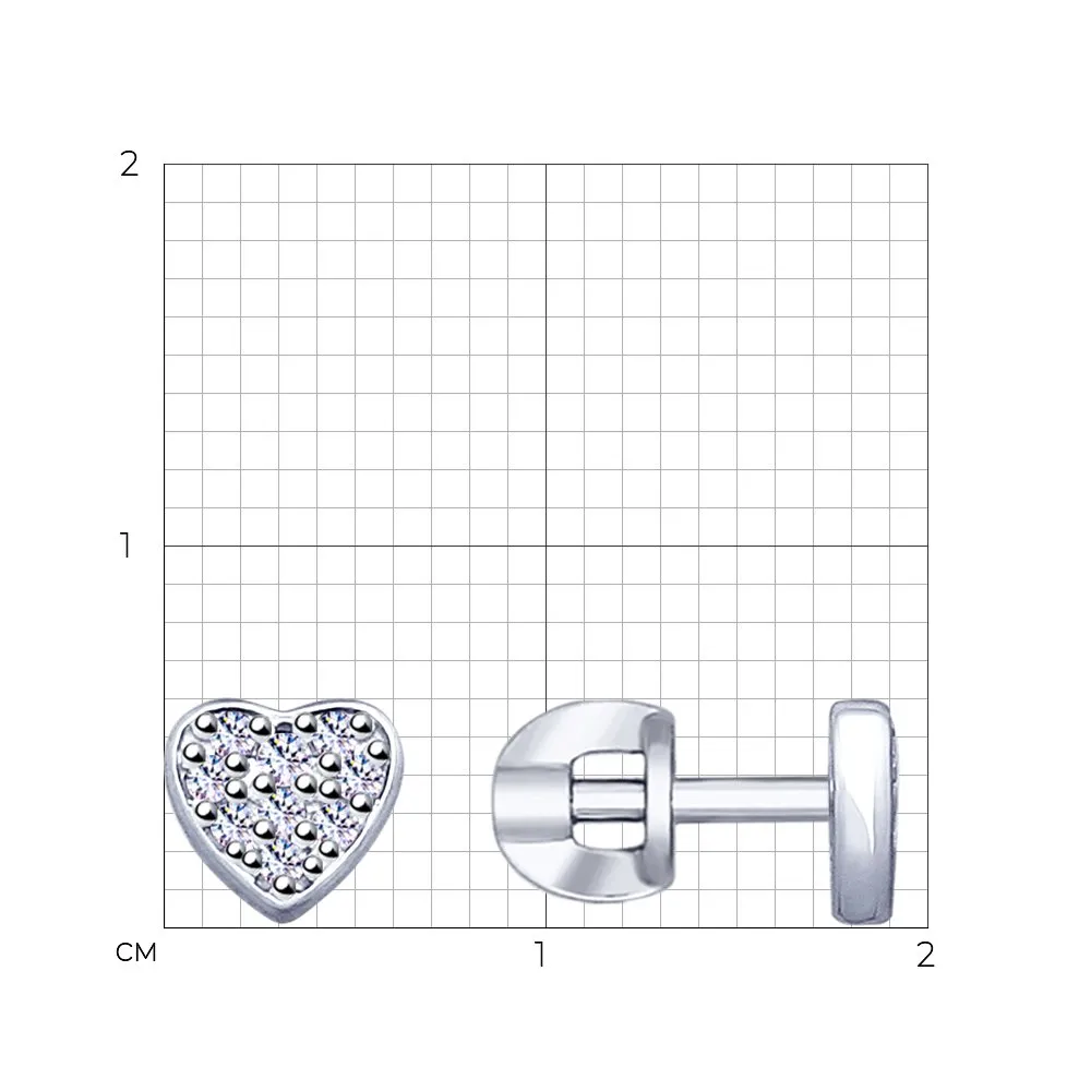 Cercei Pusete din argint cu Cubic Zirconia Incolor
