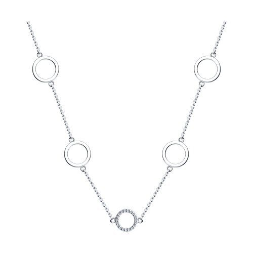 Colier din argint  cu pietre Cubic Zirconia Incolor