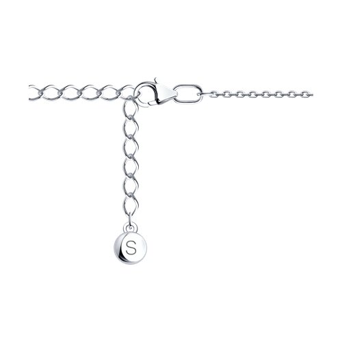 Колье из серебра с камнями Фианит