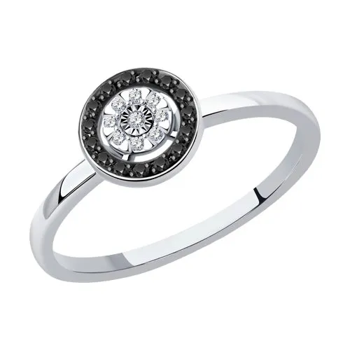 Inel din aur alb cu Diamant, Diamant negru