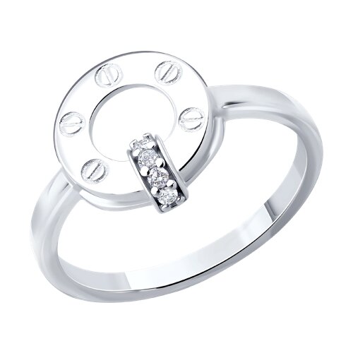 Inel din argint  cu pietre Cubic Zirconia Incolor