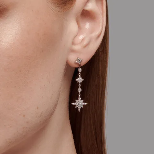 Cercei Pusete din argint cu Cubic Zirconia Incolor