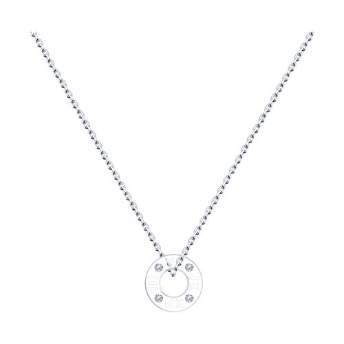 Colier din argint  cu pietre Cubic Zirconia Incolor