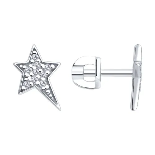 Cercei Pusete din argint cu Cubic Zirconia Incolor