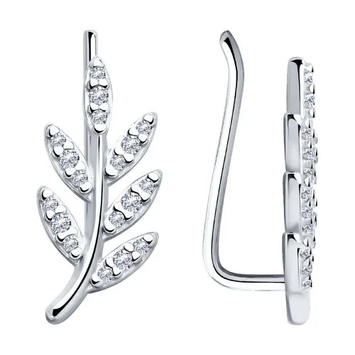 Cercei din argint cu Cubic Zirconia Incolor