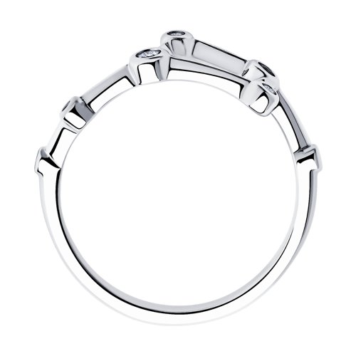 Inel din argint  cu pietre Cubic Zirconia Incolor