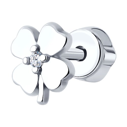 Cercel din argint  cu pietre Cubic Zirconia Incolor