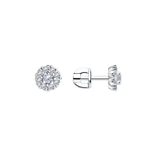 Cercei Pusete din argint cu Cubic Zirconia Incolor