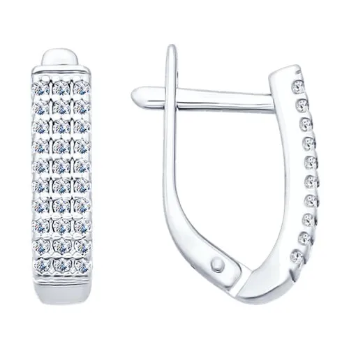 Cercei din argint cu Cubic Zirconia Incolor