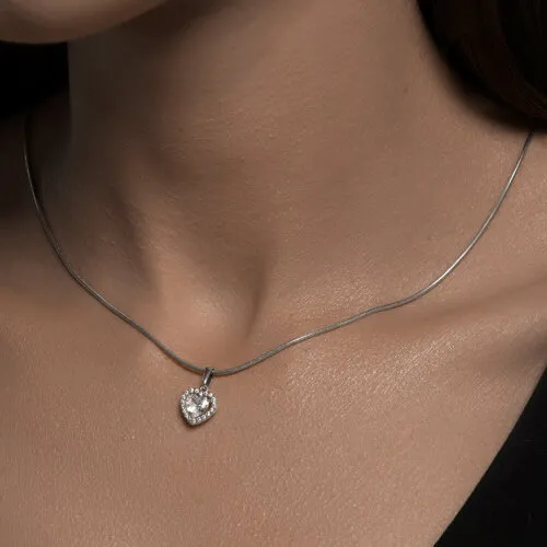 Pandantiv din argint cu Cubic Zirconia Incolor