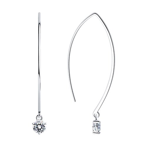 Cercei din argint cu Cubic Zirconia Incolor