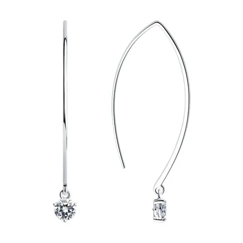 Cercei din argint cu Cubic Zirconia Incolor
