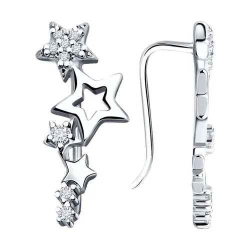 Cercei din argint cu Cubic Zirconia Incolor