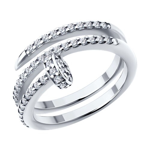 Inel din argint  cu pietre Cubic Zirconia Incolor