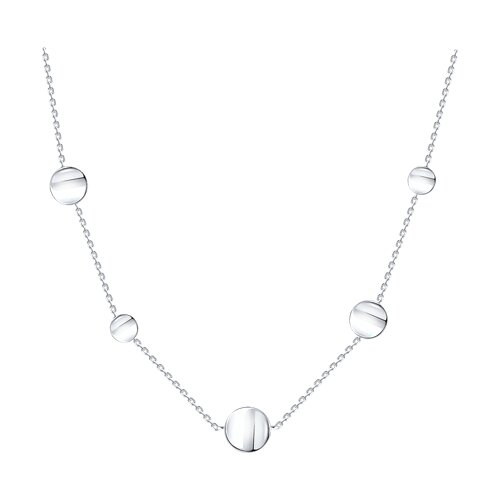 Колье из серебра без камней