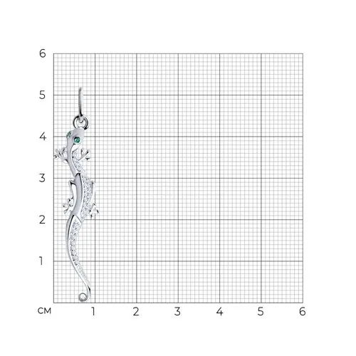 Pandantiv din argint cu Cubic Zirconia Incolor, Cubic Zirconia Verde