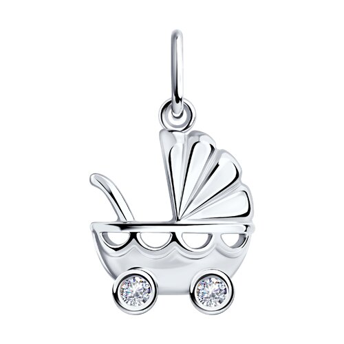 Pandantiv din argint  cu pietre Cubic Zirconia Incolor