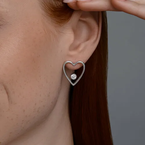 Cercei Pusete din argint cu Cubic Zirconia Incolor