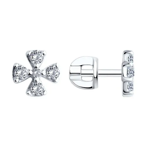 Cercei Pusete din argint cu Cubic Zirconia Incolor