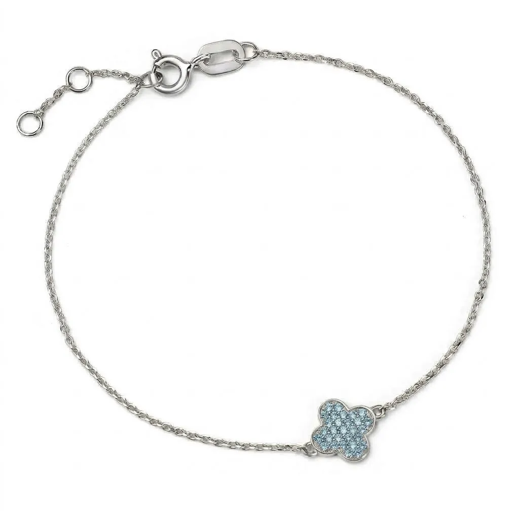 Brățară din aur alb cu Diamant Sky Blue
