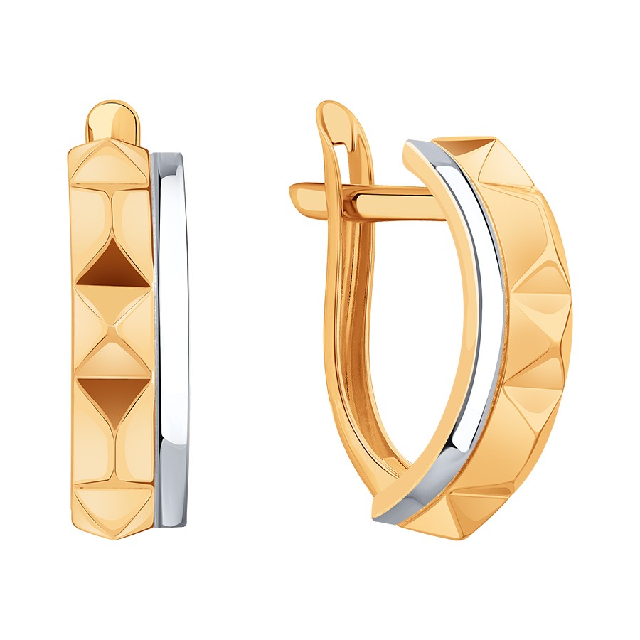 Cercei din aur roșu fără pietre